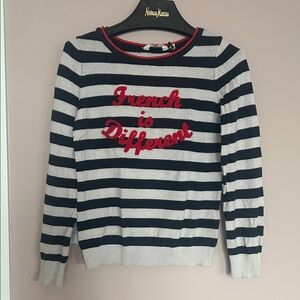 Naf Naf NStriped Sweater with Red Accents size S